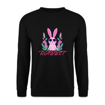 Rabbit - Unisex Pullover - Schwarz - Vorne - Alina (178cm) & Michal (187cm)