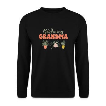 Jardinage Grand-mère Jardin Botanique - Sweat-shirt Unisexe - noir - Devant - Alina (178cm) & Michal (187cm)