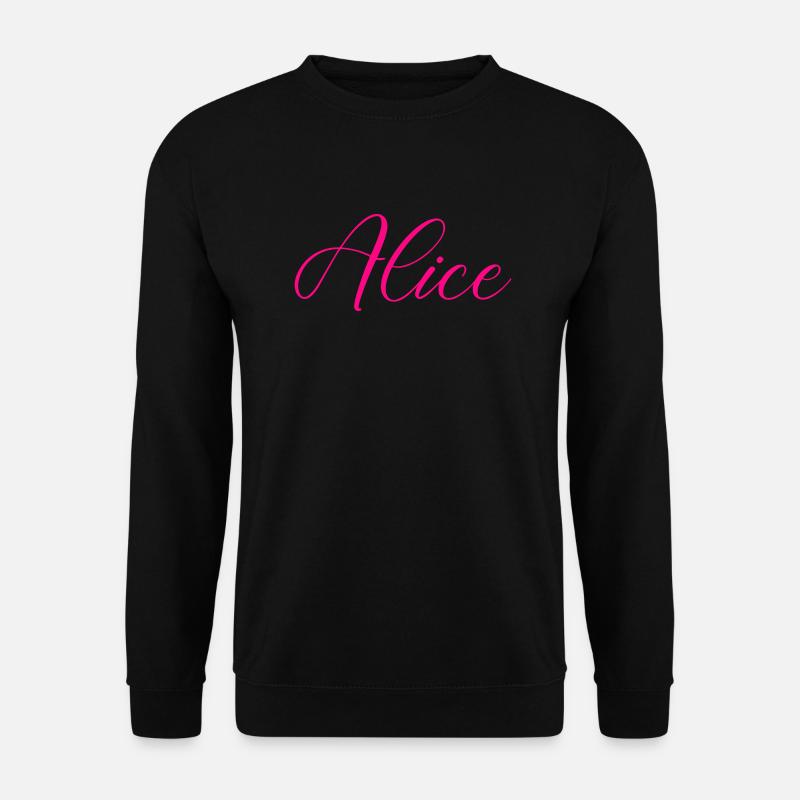 name alice - Unisex Pullover - Schwarz