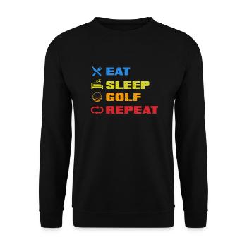 Golfeur Golf Cadeau Club de Golf Dicton - Sweat-shirt Unisexe - noir - Devant - Alina (178cm) & Michal (187cm)