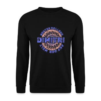 Prénom Dimitri - Sweat-shirt Unisexe - noir - Devant - Alina (178cm) & Michal (187cm)
