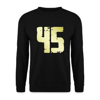 45 Nombre Vintage - Sweat-shirt Unisexe - noir - Devant - Alina (178cm) & Michal (187cm)