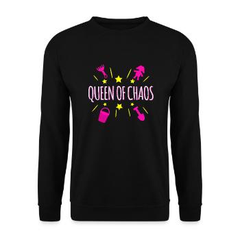 Queen of Chaos - Unisex Sweatshirt - black - Front - Alina (178cm) & Michal (187cm)