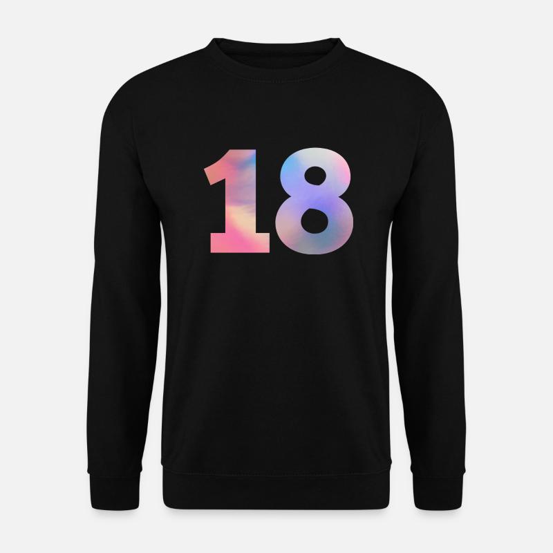 Bunte Zahl 18 - Unisex Pullover - Schwarz