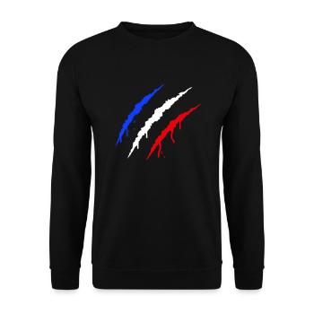 krallen frankreich - Unisex Pullover - Schwarz - Vorne - Alina (178cm) & Michal (187cm)