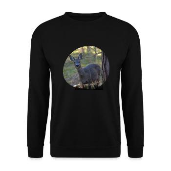 L’amour des cerfs - Sweat-shirt Unisexe - noir - Devant - Alina (178cm) & Michal (187cm)
