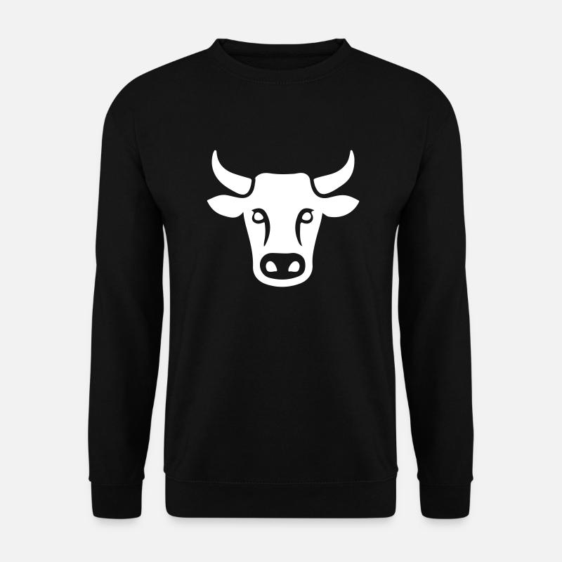 Kuh Rind Kopf - Unisex Pullover - Schwarz