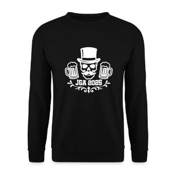 Jga 2025 Junggesellenabschied Skelett - Unisex Pullover - Schwarz - Vorne - Alina (178cm) & Michal (187cm)