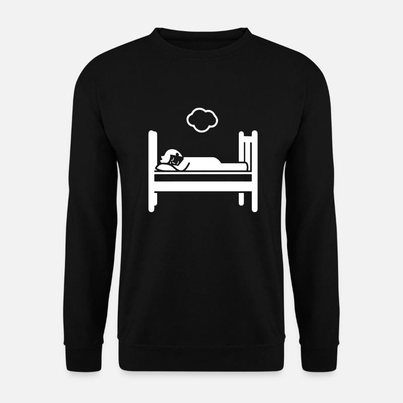 Schlafen Bett - Unisex Pullover - Schwarz