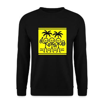 Beach Party Vacation Team - Unisex Sweatshirt - black - Front - Alina (178cm) & Michal (187cm)