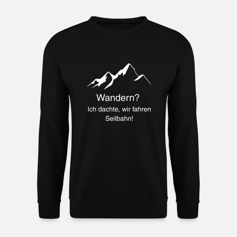 Wandern Seilbahn - Unisex Pullover - Schwarz