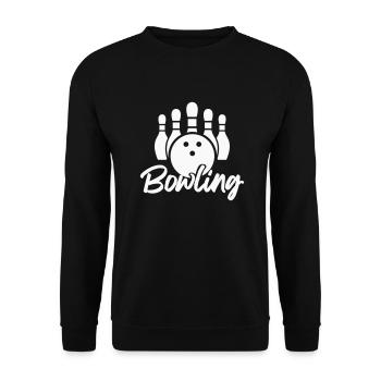 bowling - Unisex Pullover - Schwarz - Vorne - Alina (178cm) & Michal (187cm)