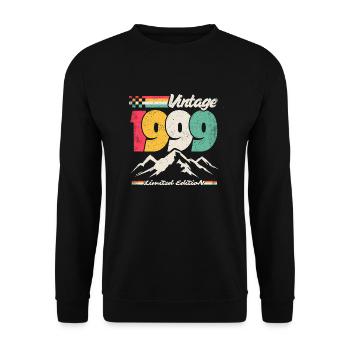 Vintage Limitierte Auflage 1999 - Unisex Pullover - Schwarz - Vorne - Alina (178cm) & Michal (187cm)