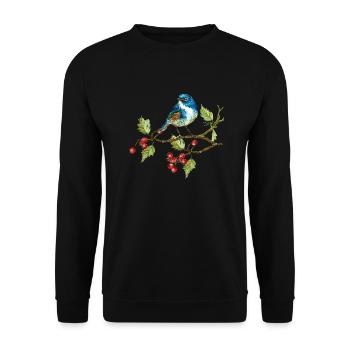 Colorful bird - Unisex Sweatshirt - black - Front - Alina (178cm) & Michal (187cm)