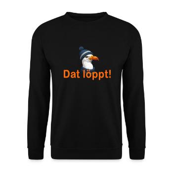 Dat löppt! - Unisex Sweatshirt - black - Front - Alina (178cm) & Michal (187cm)