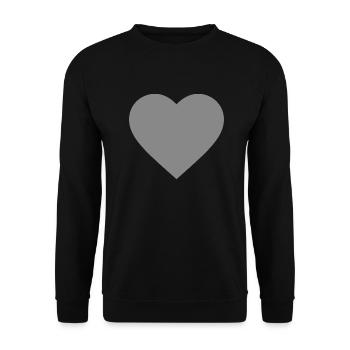 the gray heart - Unisex Sweatshirt - black - Front - Alina (178cm) & Michal (187cm)