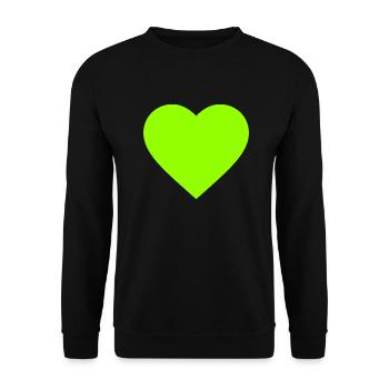the green heart - Unisex Pullover - Schwarz - Vorne - Alina (178cm) & Michal (187cm)