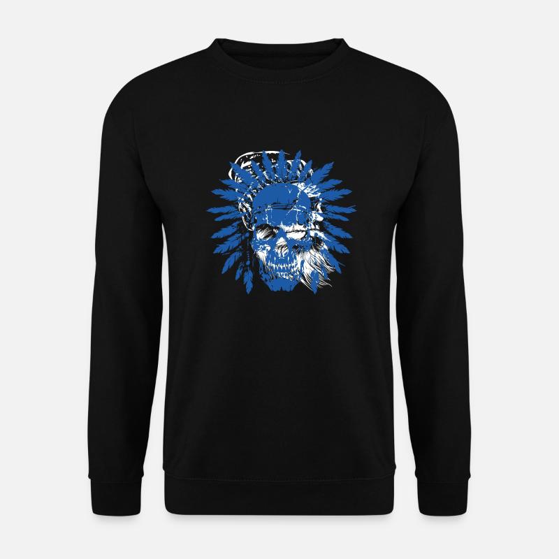 indianer skull - Unisex Pullover - Schwarz