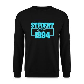 Student 1994 - Unisex Sweatshirt - black - Front - Alina (178cm) & Michal (187cm)