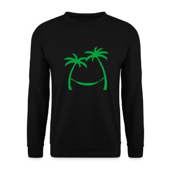 Palm trees summer - Unisex Sweatshirt - black - Front - Alina (178cm) & Michal (187cm)