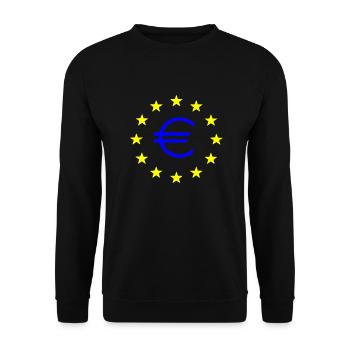 EU Euro Stars - Unisex Sweatshirt - black - Front - Alina (178cm) & Michal (187cm)
