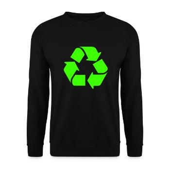 recycling,waste,Circle - Unisex Sweatshirt - black - Front - Alina (178cm) & Michal (187cm)