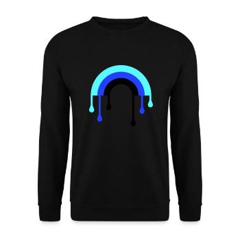 regenbogen_3f - Unisex Sweatshirt - black - Front - Alina (178cm) & Michal (187cm)