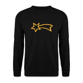Sternschnuppe - Unisex Pullover - Schwarz - Vorne - Alina (178cm) & Michal (187cm)
