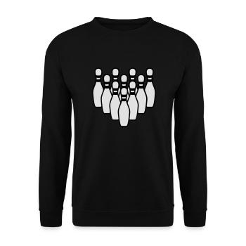 Bowling - Unisex Pullover - Schwarz - Vorne - Alina (178cm) & Michal (187cm)