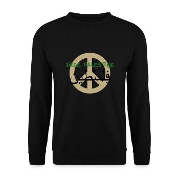 Free Palestine - Unisex Sweatshirt - black - Front - Alina (178cm) & Michal (187cm)