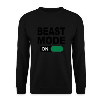 BEAST MODE ON - Unisex Sweatshirt - black - Front - Alina (178cm) & Michal (187cm)