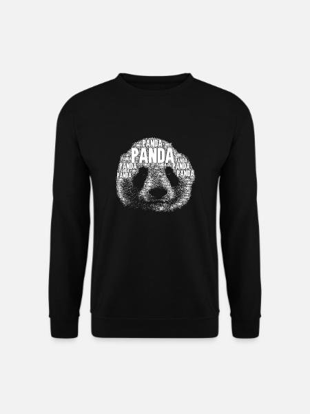 PANDA als Wort - Unisex Pullover - Schwarz
