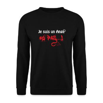 Ange ou Démon by Little - Sweat-shirt Unisexe - noir - Devant - Alina (178cm) & Michal (187cm)