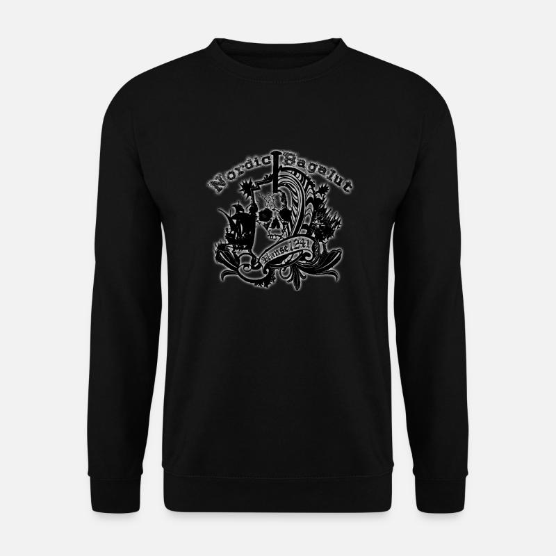 Nordic Bagalut Schwarz mit weißem Schein - Unisex Pullover - Schwarz
