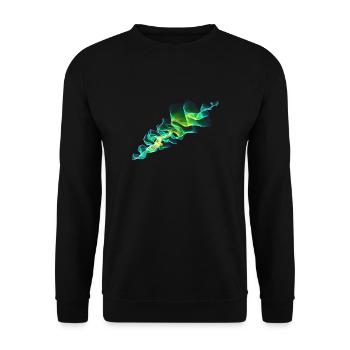grüne Welle - Unisex Pullover - Schwarz - Vorne - Alina (178cm) & Michal (187cm)