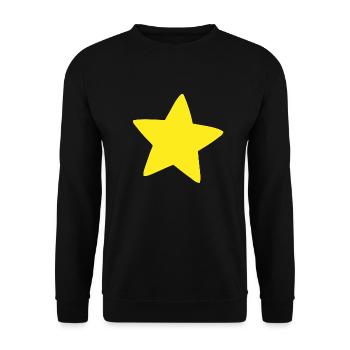 Steven Universe Star - Unisex Pullover - Schwarz - Vorne - Alina (178cm) & Michal (187cm)