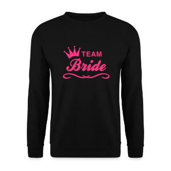 Team Bride - Unisex Pullover - Schwarz - Vorne - Alina (178cm) & Michal (187cm)