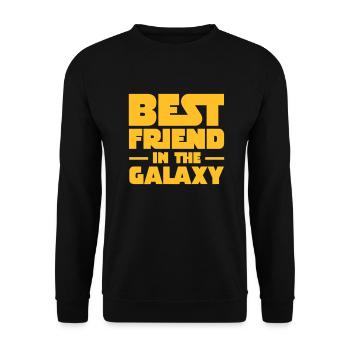 Best Friend In The Galaxy - Unisex Sweatshirt - black - Front - Alina (178cm) & Michal (187cm)
