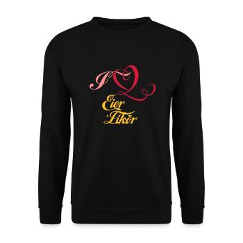 I love Eierlikör - Unisex Pullover - Schwarz - Vorne - Alina (178cm) & Michal (187cm)