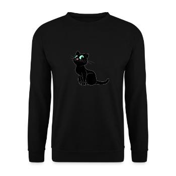 chat - Sweat-shirt Unisexe - noir - Devant - Alina (178cm) & Michal (187cm)
