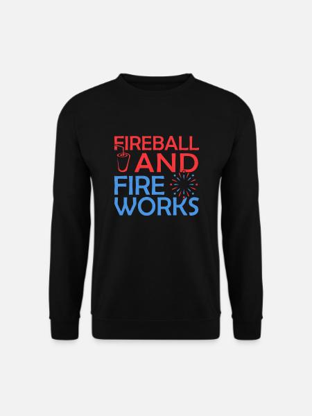 Fireball And Fireworks - Unisex Sweatshirt - black