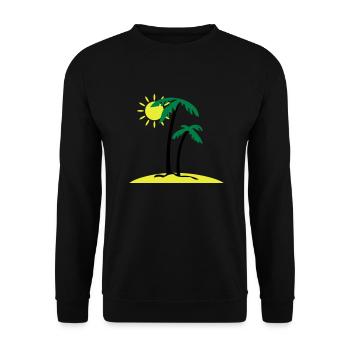 Palminsel - Unisex Pullover - Schwarz - Vorne - Alina (178cm) & Michal (187cm)