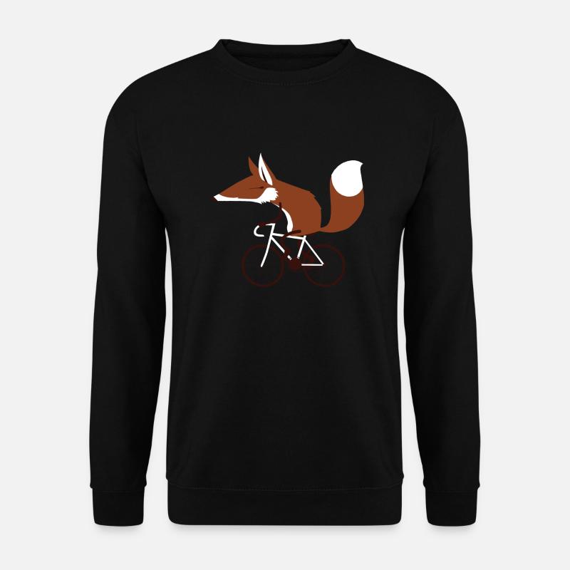 Cycling Fox - Unisex Sweatshirt - black