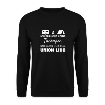 Therapie Union Lido - Unisex Pullover - Schwarz - Vorne - Alina (178cm) & Michal (187cm)