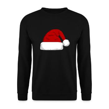 Weihnachtsmann Mütze - Unisex Pullover - Schwarz - Vorne - Alina (178cm) & Michal (187cm)