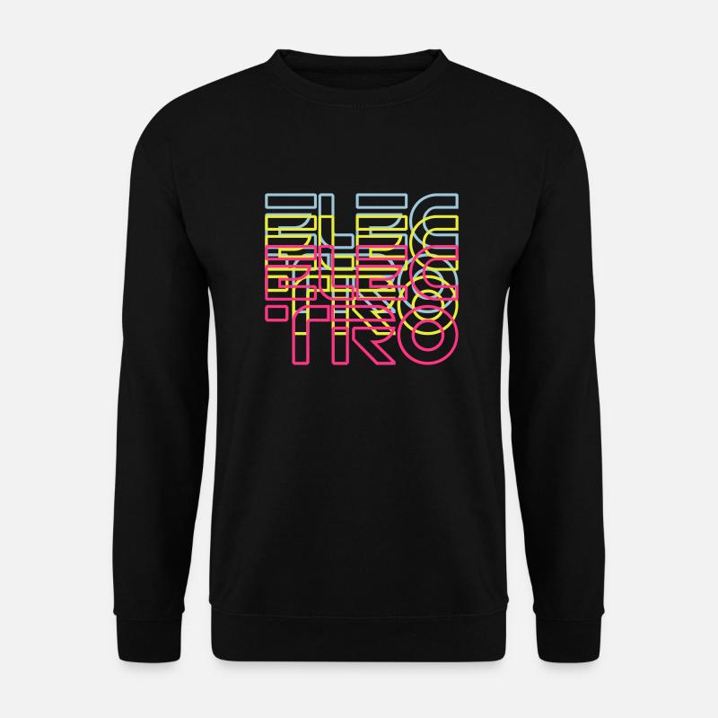 Electro typo - Unisex Pullover - Schwarz