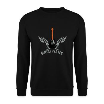 guitar_072011_l_3c - Unisex Sweatshirt - black - Front - Alina (178cm) & Michal (187cm)