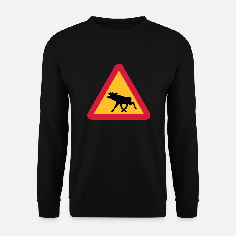 Caution Moose! - Unisex Sweatshirt - black