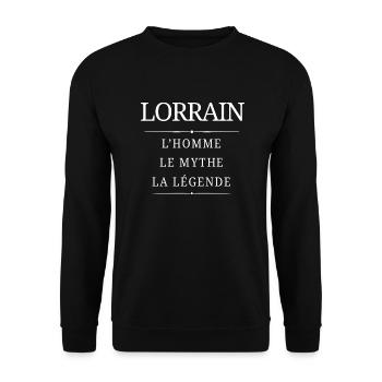 Lorrain Homme Mythe - Sweat-shirt Unisexe - noir - Devant - Alina (178cm) & Michal (187cm)