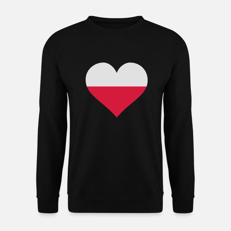 polen herz - Unisex Pullover - Schwarz